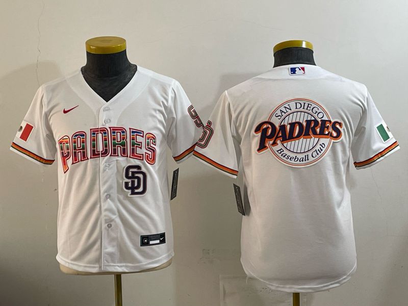 Youth 2026 San Diego Padres Blank White Game Nike MLB Jersey style 09